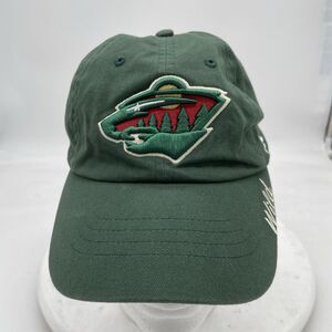 Minnesota Wild Hat Cap Mens Medium Green Patch Logo Hockey NHL Fanatics
